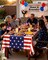 4th of July Table Cloths – 10 Pack USA 250th Anniversary Disposable Plastic Table Covers, American Flag Rectangle Tablecloths, 54" x 108"